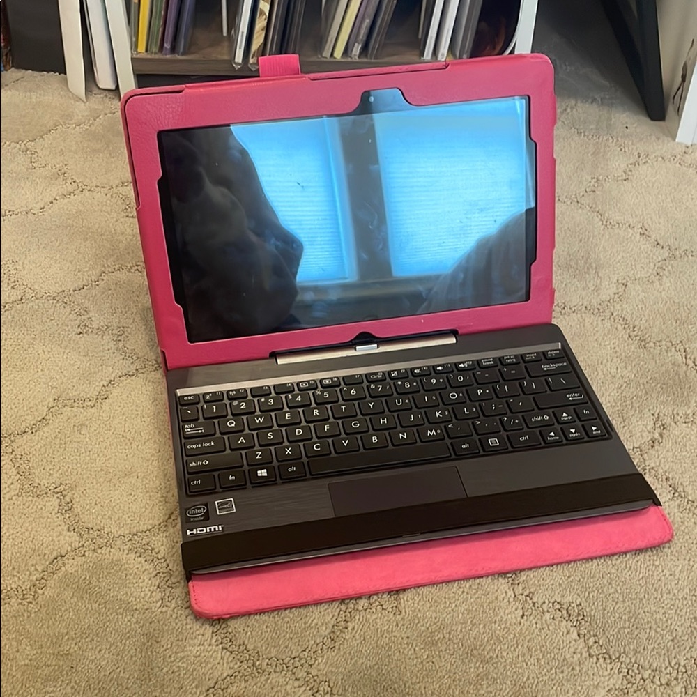 ASUS Pink Tablet Keyboard Case with Stand